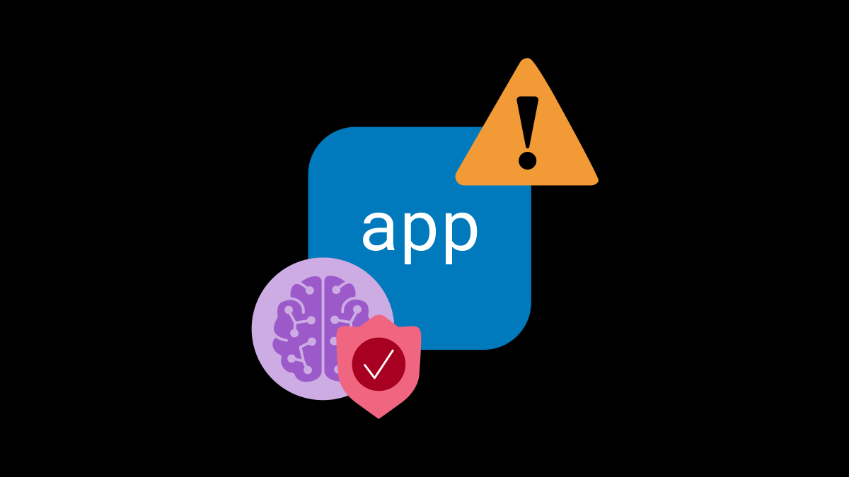 App with warning alert triangle